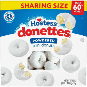 �z�X�e�X �h�l�b�c �p�E�_�[�h �~�j�h�[�i�c 496g �V�F�A�T�C�Y�o�b�O Hostess Donettes, Powdered Mini Donuts, 17.49 Oz. Sharing Size Bag �y�����񂹏��i�z