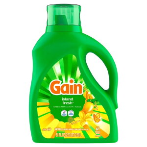 �Q�C�� �t�̐����� �I�h�[�f�B�t�F���X �A�C�����h�t���b�V�� 2.4L 61�� Gain Laundry Detergent Liquid, Now with Odor Defense, Island Fresh Scent, 81 fl oz, 61 Loads �y�����񂹏��i�z