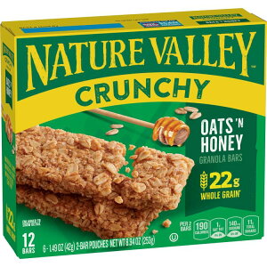 �l�C�`���[�o���[ �N�����`�[�O���m�[���o�[ �I�[�c���n�j�[ 12�{���� 253g Nature Valley Crunchy Granola Bars, Oats 'n Honey, 12 Count, 8.94 oz �y�����񂹏��i�z