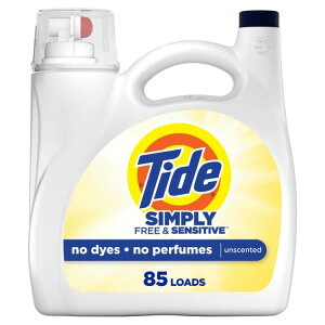 �^�C�h �V���v���[ �t�̐����� �t���[���Z���V�e�B�u 3.16L 85�� Tide Simply Laundry Detergent Liquid, Free & Sensitive, 107 fl oz, 85 Loads �y�����񂹏��i�z