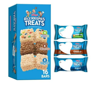 �P���b�O ���C�X�N���X�s�[ �o���G�e�B�p�b�N �}�V���}���X�N�G�A 16���� 344g Kellogg's Rice Krispies Variety Pack Marshmallow Squares 12.1 oz, 16 Count �y�����񂹏��i�z