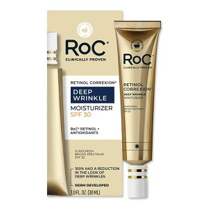 RoC ���b�N ���`�m�[���R���N�V���� �f�B�[�v�����N�� �t�F�C�X���C�X�`�����C�U�[ SPF30 28g RoC Retinol Correxion Deep Wrinkle Face Moisturizer with SPF 30 1oz �y�����񂹏��i�z�y���킹�Ĕ��������z
