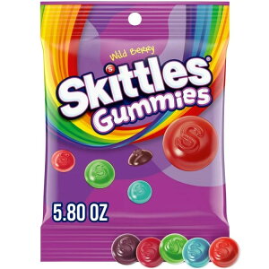 �X�L�b�g���Y �O�~ ���C���h�x���[ ��164g Skittles Gummies Wild Berry Gummy Candy - 5.8 oz Bag �y�����񂹏��i�z
