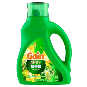 �Q�C�� �v���X �t�̐����� �I�h�[�f�B�t�F���X�{�I�L�V �I���W�i�� 1.8L 45�� Gain Plus Laundry Detergent Liquid, Original Scent, 60 fl oz, 45 Loads �y�����񂹏��i�z