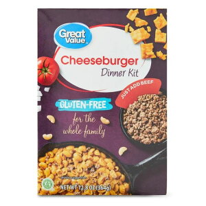 �O���[�g�o�����[ �O���e���t���[ �`�[�Y�o�[�K�[ �f�B�i�[�L�b�g 363g Great Value Gluten-Free Cheeseburger Dinner Kit, 12.8 oz �y�����񂹏��i�z