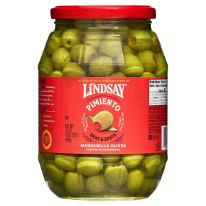�����[�C �s�����g���� �}���U�j�� �I���[�u 595g Lindsay Pimiento Stuffed Manzanilla Olives, 21 oz �y�����񂹏��i�z