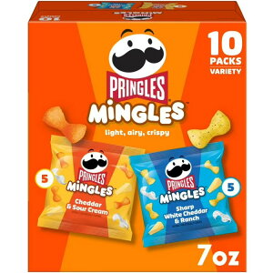 �v�����O���Y �~���O���Y �o���G�e�B�p�b�N �p�t�X�i�b�N �\���e�B�X�i�b�N 10���� Pringles Mingles Variety Pack Puffed Snacks, Salty Snacks, 10 Count �y�����񂹏��i�z