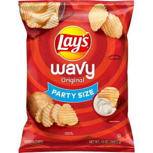 ���C�Y �E�F�C�r�[ �I���W�i�� �|�e�g�`�b�v�X �p�[�e�B�[�T�C�Y 368.5g Lay's Wavy Original Potato Chips, Party Size, 13 oz Bag Lays �y�����񂹏��i�z