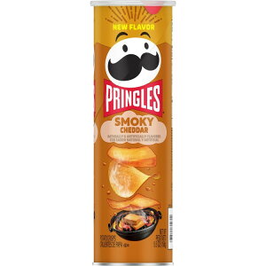 �v�����O���X �X���[�L�[�`�F�_�[ �|�e�g�`�b�v�X 158g Pringles Smoky Cheddar Potato Crisps Chips, Lunch Snacks, 5.5 oz �y�����񂹏��i�z