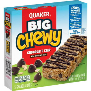�N�G�[�J�[ �r�b�O�`���[�C�[ �`���R���[�g�`�b�v�O���m�[���o�[ 5�{���� Quaker Big Chewy Chocolate Chip Granola Bars, 1.48 oz 5 Count �y�����񂹏��i�z