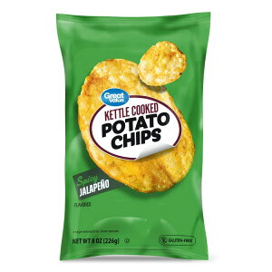 �O���[�g�o�����[ �P�g���N�b�N�h �n���y�[�j���t���[�o�[ �|�e�g�`�b�v�X 227g Great Value Kettle Cooked Jalapeno Flavored Potato Chips, 8 o �y�����񂹏��i�z