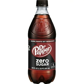 ドクターペッパー ゼロシュガー ソーダポップ 591ml ボトル 1本 Dr Pepper Zero Sugar Soda Pop, 20 fl oz, Bottle 【お取り寄せ商品】