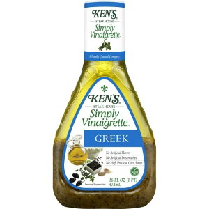 �P���Y�X�e�[�L�n�E�X �V���v���[ �r�l�O���b�g �M���V���� �T���_�h���b�V���O 473ml Ken's Steak House Simply Vinaigrette Greek Salad Dressing 16 fl oz �y�����񂹏��i�z