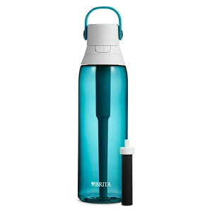 �u���^ �v���~�A�� �v���X�`�b�N �򐅃E�H�[�^�[�{�g�� �V�[�O���X 770ml �X�g���[�t�� Brita 26oz Premium Plastic Filtered Water Bottle, Sea Glass, Leak Proof BPA Free with Straw �y�����񂹏��i�z
