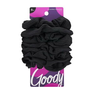 �O�b�f�B �I�b�`���X�V���V�� 8�� �u���b�N Goody Ouchless Scrunchies, Gentle Hair Scrunchies, Black, 8 Ct �y�����񂹏��i�z