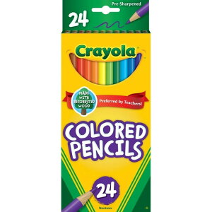 �N������ �F���M 24�F�Z�b�g ��ς� �A�\�[�g�J���[ ��l�̓h��G���� Crayola Colored Pencils, Assorted Colors, Pre-Sharpened, Adult Coloring, 24 Count �y�����񂹏��i�z