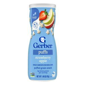 �K�[�o�[ �X�e�[�W3 �x�r�[�t�[�h �X�g���x���[�A�b�v���p�t 42g Gerber Stage 3 Baby Food, Strawberry Apple Puffs, 1.48 oz �y�����񂹏��i�z