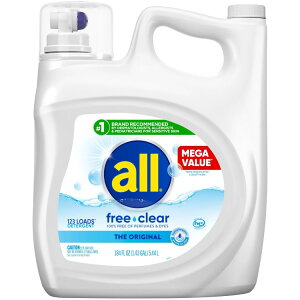 �I�[�� �t���[�N���A �t�̐���p��� �������E�����F 5.5L 123�� all Free Clear Liquid Laundry Detergent, 184.5 oz, 123 Loads �y�����񂹏��i�z
