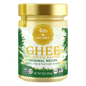 4th & �n�[�g �I���W�i�����V�s �M�[ �N�����t�@�C�h�o�^�[ 255g 4th & Heart Original Recipe Ghee Clarified Butter, 9 oz �y�����񂹏��i�z