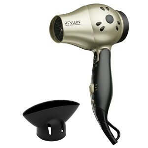 ���u���� �܂肽���ݎ� �C�I�j�b�N �g���x���w�A�h���C���[ 1875W �u���b�N �S�[���h Revlon 1875W Folding Handle Ionic Travel Hair Dryer, Black and Gold �y�����񂹏��i�z