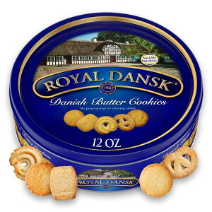 ���C�����_���X�N �f���}�[�N�Y�o�^�[�N�b�L�[�Z���N�V���� 340g �� �{�i�A�\�[�g Royal Dansk Danish Butter Cookie Selection, 12 oz Tin Authentic Assortment �y�����񂹏��i�z�y���킹�Ĕ��������z