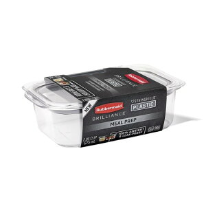 ���o�[���C�h �u�����A���X �~�[���v���b�v�p�ۑ��e�� 2��� 2.85�J�b�v 10�_�Z�b�g Rubbermaid Brilliance 10 Piece 2 Compartment Meal Prep Food Storage Containers, 2.85 Cup �y�����񂹏��i�z