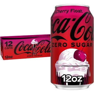 �R�J�E�R�[�� �[���V���K�[ �`�F���[�t���[�g �\�[�_�|�b�v�� 355ml 12�{ Coca-Cola Zero Sugar Cherry Float Soda Pop Cans, 12 fl oz, 12 Pack �y�����񂹏��i�z
