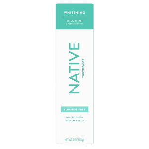 yAJEH}[gizlCeBuCh~gyp[~gIC tbft[  116g Native Wild Mint & Peppermint Oil Fluoride Free Toothpaste, 4.1 oz y񂹏izy킹Ĕ