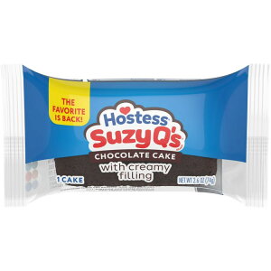 �z�X�e�X �X�[�W�[Qs �`���R���[�g�X�i�b�N�P�[�L �N���[�~�[�t�B�����O���� 74g Hostess Suzy Q�fs Chocolate Snack Cake with Creamy Filling, 2.6 oz �y�����񂹏��i�z