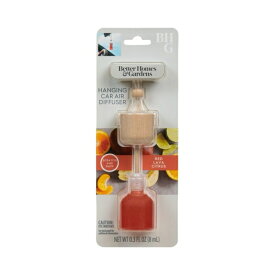 ベターホームズ＆ガーデンズ レッドラバシトラスの香り 吊り下げ式カーディフューザー 8ml Better Homes & Gardens Red Lava Citrus Scented Hanging Car Diffuser, 0.3 fl (8 ml) 【お取り寄せ商品】
