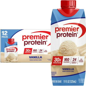 �v���~�A�v���e�C�� �V�F�C�N �o�j�� ����ς���30g 325mL 12�{ Premier Protein Shake, Vanilla, 30g Protein, 11 fl oz, 12 Ct �y�����񂹏��i�z