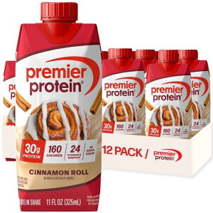 �v���~�A�v���e�C�� �V�F�C�N �V�i�������[�� ����ς���30g 325mL 12�{ Premier Protein Shake, Cinnamon Roll, 30g Protein, 11 Fl Oz, 12 Ct �y�����񂹏��i�z