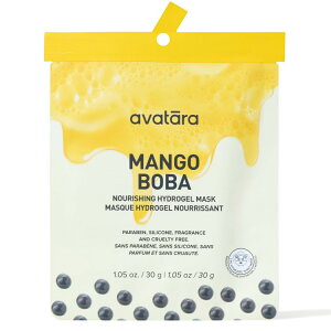 �A�o�^�[�� �}���S�[�{�o �n�C�h���Q�� �t�F�C�X�V�[�g�}�X�N Avatara Mango Boba Hydrogel Face Sheet Mask, Hydrating for All Skin Types �y�����񂹏��i�z