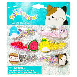 �X�N�C�b�V���}�� �R���t�F�b�e�B �w�A�X�i�b�v ���j�Z�b�N�X �S�Ă̔����Ή� Squishmallow Confetti Unisex Confetti Hair Snaps for Most All Hair Types �y�����񂹏��i�z