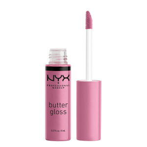 NYX�v���t�F�b�V���i�����C�N�A�b�v �o�^�[�O���X �m���X�e�B�b�N���b�v�O���X �G�N���A NYX Professional Makeup Butter Gloss, Non-Sticky Lip Gloss, Eclair �y�����񂹏��i�z