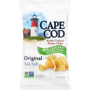 �P�[�v�R�b�h �|�e�g�`�b�v�X �ᎉ�b �I���W�i���P�g���`�b�v�X 226g Cape Cod Potato Chips, Less Fat Original Kettle Chips, 8 oz �y�����񂹏��i�z