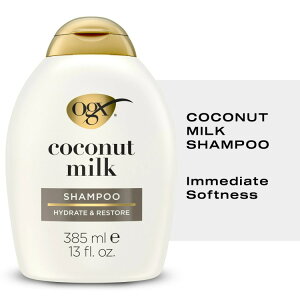 OGX �i���b�V���O�{�R�R�i�b�c�~���N ���C�X�`�����C�W���O �w�A�V�����v�[ 385ml OGX Nourishing + Coconut Milk Moisturizing Hair Shampoo, 13 fl. oz �y�����񂹏��i�z