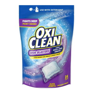 �I�L�V�N���[�� �I�h�[�u���X�^�[�Y ���L�E�V�~���p�p���[�p�b�N 24���� OxiClean Odor Blasters Odor and Laundry Stain Remover Power Paks, 24 Ct �y�����񂹏��i�z