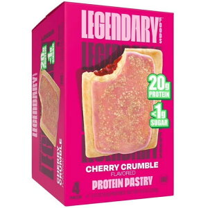 ���W�F���_���[�t�[�Y �v���e�C���y�X�g���[ �`�F���[�N�����u�� 227g 4�� Legendary Foods Gluten Free and Keto Friendly Protein Pastry - Cherry Crumble - 8oz/4ct �y�����񂹏��i�z