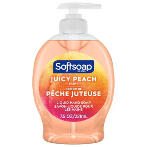�\�t�g�\�[�v �t�̃n���h�\�[�v �W���[�V�[�s�[�` 221ml �L�b�`�����o�X���[���p Softsoap Liquid Hand Soap, Kitchen and Bathroom Hand Soap, Juicy Peach, 7.5 fl.oz Bottle �y�����񂹏��i�z