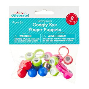 �y�|�C���gUP��1��-11��2���z�y�E�H���}�[�gPB�z�E�F�C�g�D�Z���u���[�g �w�l�` 8�� Multicolor Googly Eye Finger Puppet Party Favors, 8 Count, by Way To Celebrate �y�����񂹏��i�z