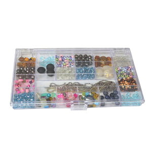 �G�u���V���O���A���[ 21��� �v���X�`�b�N�r�[�Y���[�{�b�N�X �N���A Everything Mary 21 Compartment Plastic Bead Storage Box, Clear, (Single) �y�����񂹏��i�z