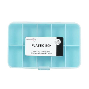�G�u���V���O���A���[ 10��� �v���X�`�b�N�r�[�Y���[�{�b�N�X �e�B�[�� Everything Mary 10 Compartment Plastic Bead Storage Box, Teal (Single) �y�����񂹏��i�z