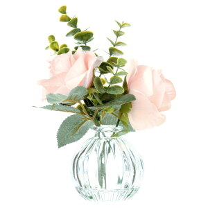 �y�|�C���gUP��1��-11��2���z�y�E�H���}�[�gPB�z���C���X�e�C�Y ���p �l�H���[�Y�t�����[ �K���X�x�[�X�t ��20cm Mainstays 8inch Tabletop Faux Rose Floral Arrangement in Clear Glass Bud Vase �y�����񂹏��i
