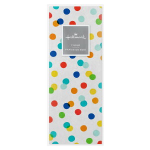 �z�[���}�[�N �e�B�b�V���y�[�p�[ �J���t���|���J�h�b�g �z���C�g 6������ Hallmark Tissue Paper (Colorful Polka Dots on White) 6 sheets �y�����񂹏��i�z