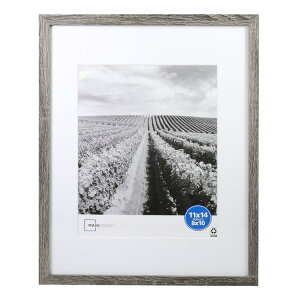 �y�E�H���}�[�g�u�����h�z���C���X�e�C�Y �t�H�g�t���[�� ��20×25cm ���X�e�B�b�N�O���[ Mainstays ? 8x10 Picture Frame ? Rustic Gray Matted Gallery Linear Program Wall Photo Frame �y�����񂹏��i�z