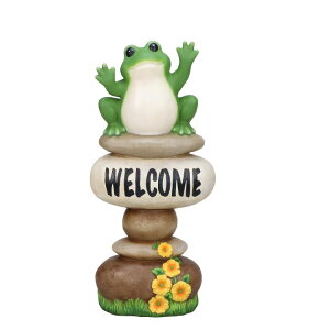�y�|�C���gUP��1��-11��2���z�y�E�H���}�[�gPB�z���C���X�e�C�Y ��50cm ���O�p ��^ �J�G�� �E�F���J���X�g�[�� �X�^�`���[ Mainstays 19.75 Inch Outdoor Large Frog on Welcome Stones Statue �y�����񂹏��i�z