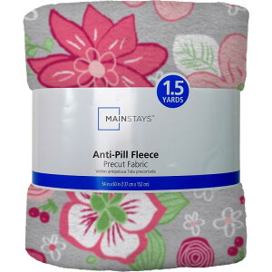 �y�E�H���}�[�g�u�����h�z���C���X�e�C�Y ��147cm×��1.5���[�h �t���[�X���n �A���`�s�����O �s���N�t�����[ �s���N �v���J�b�g Mainstays 58inch x 1.5 yard Lux Anti-pill Fleece Pink Flowers Fabric Precut, Pink 