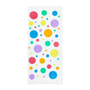 �y�E�H���}�[�g�u�����h�z�E�F�C�g�D�Z���u���[�g �g���[�g�o�b�O ��13×8×28cm �h�b�g �}���`�J���[ 20�� Multicolor Polka Dot Treat Bags with Twist Ties, 5inch x 3inch x 11inch, 20 Pieces, by W �y�����񂹏��i
