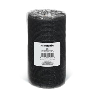 �n���[�z�r�[ �u���b�N �f�R���b�V�� �N���t�g�E���{���E�f�R���[�V�����p ��14cm×��9.1m Hello Hobby Black Deco Mesh for Crafts, Ribbons and Decorations, 5.5 in x 10 yd �y�����񂹏��i�z
